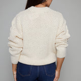 Tatiana Chunky Cable Knit Sweater - Cream
