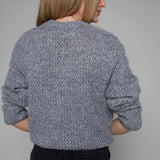 Tatiana Chunky Cable Knit Sweater - Charcoal