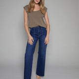 Lana High Rise Utility Wide Leg Jeans - Calluna
