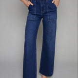 Lana High Rise Utility Wide Leg Jeans - Calluna