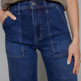 Lana High Rise Utility Wide Leg Jeans - Calluna