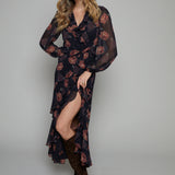 Sabel Floral Ruffle Maxi Dress