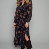 Sabel Floral Ruffle Maxi Dress
