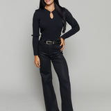 Grayson Ribbed Keyhole Sweater