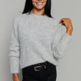 Vixen Classic Crew Sweater - Soft Grey