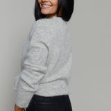Vixen Classic Crew Sweater - Soft Grey