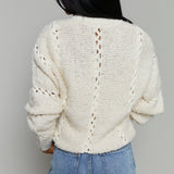 Gwen Zip Up Sweater Jacket - Crystal
