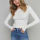 Amy Baby Rib Top - Cloud