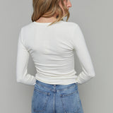 Amy Baby Rib Top - Cloud