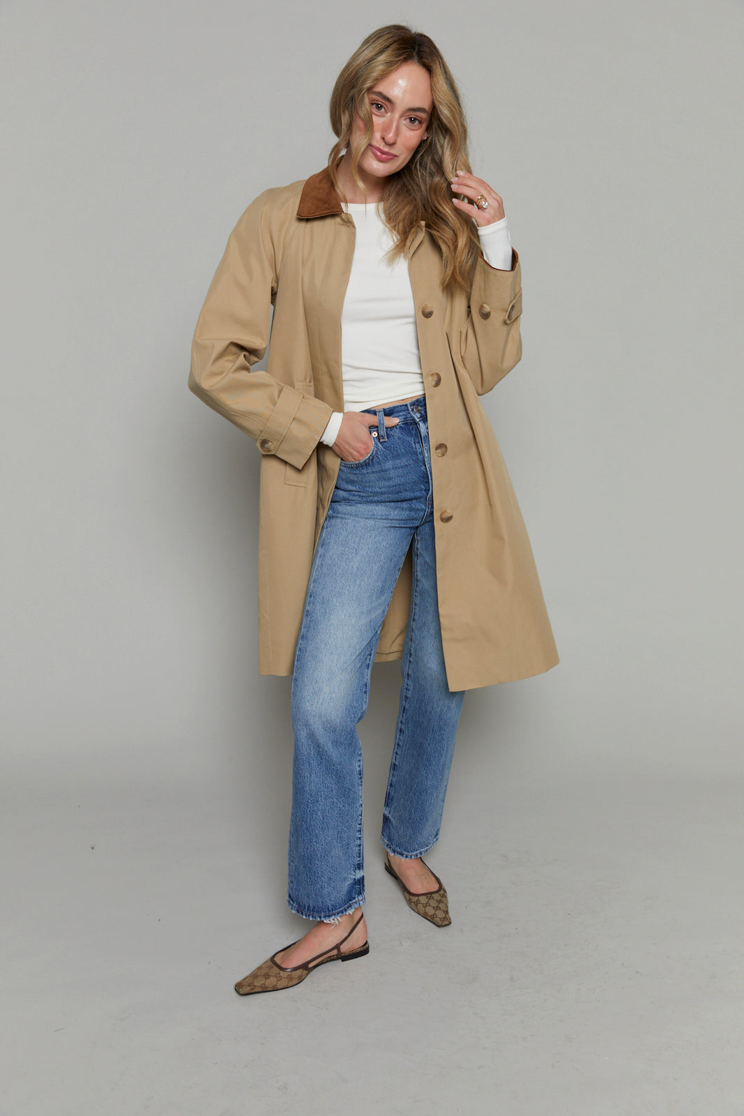 Lady Contrast Trench Coat – 14