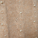 Iris Pearl Embellished Cable Knit Sweater