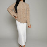 Zaza Midi Slip Skirt - Sea Salt