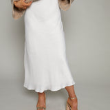 Zaza Midi Slip Skirt - Sea Salt