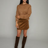 Erica Faux Suede Mini Skirt - Coconut