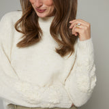 Lillian Embroidered Floral Applique Sweater