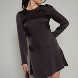 Halsey Open Back Satin Mini Dress
