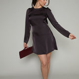 Halsey Open Back Satin Mini Dress