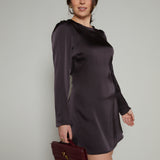 Halsey Open Back Satin Mini Dress