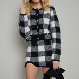 Finn Sweater Knit Plaid Skirt