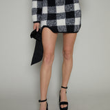 Finn Sweater Knit Plaid Skirt