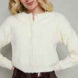 Opal Fuzzy Knit Cardigan