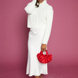 Alaina Cable Knit Turtleneck - Sea Salt