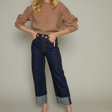 Carson Cuffed Straight Leg Jeans - Countdown