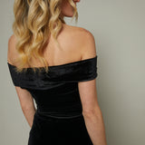 Andrea Velvet Bardot Twist Bodysuit