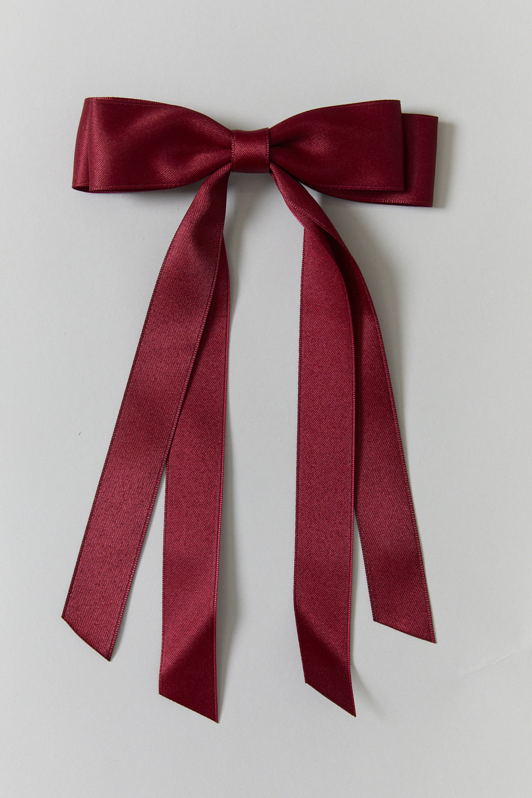 Layla Ribbon Hair Bow Clip - Burgundy No. 14 Layla Ribbon Hair Bow Clip - Burgundy No. 14