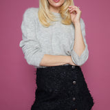 Sadeigh Textured Tweed Mini Skirt