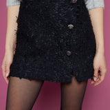 Sadeigh Textured Tweed Mini Skirt