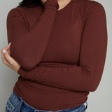Destiny Lightweight Rib Knit Top - Terra