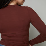 Destiny Lightweight Rib Knit Top - Terra