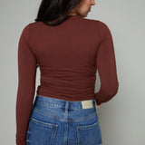 Destiny Lightweight Rib Knit Top - Terra