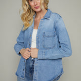 Remi Long Sleeve Denim Shacket