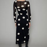 Rooney Polka Dot Knit Midi Dress