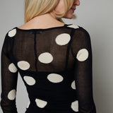 Rooney Polka Dot Knit Midi Dress