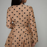 Fallon Polka Dot Mini Wrap Dress