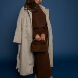 Abbie Double Breasted Longline Coat