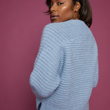 Molly Waffle Knit Raglan Sweater - Soft Mist