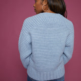 Molly Waffle Knit Raglan Sweater - Soft Mist