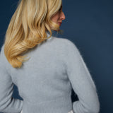 June Shrunken Wool Blend Sweater - Sky Blue