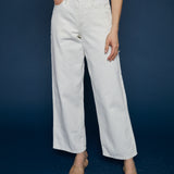 Drew High Rise Baggy Jeans- Off White