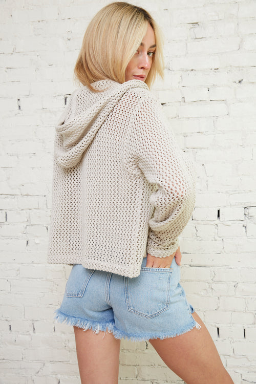Basia Hooded Knit Zip Up