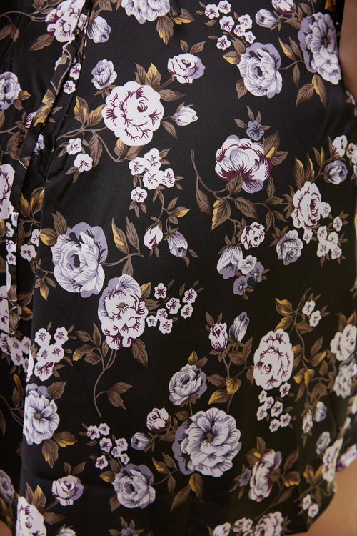 Belinda Satin One Shoulder Floral Dress