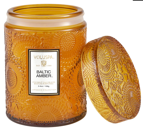 Embossed Mini Glass Jar