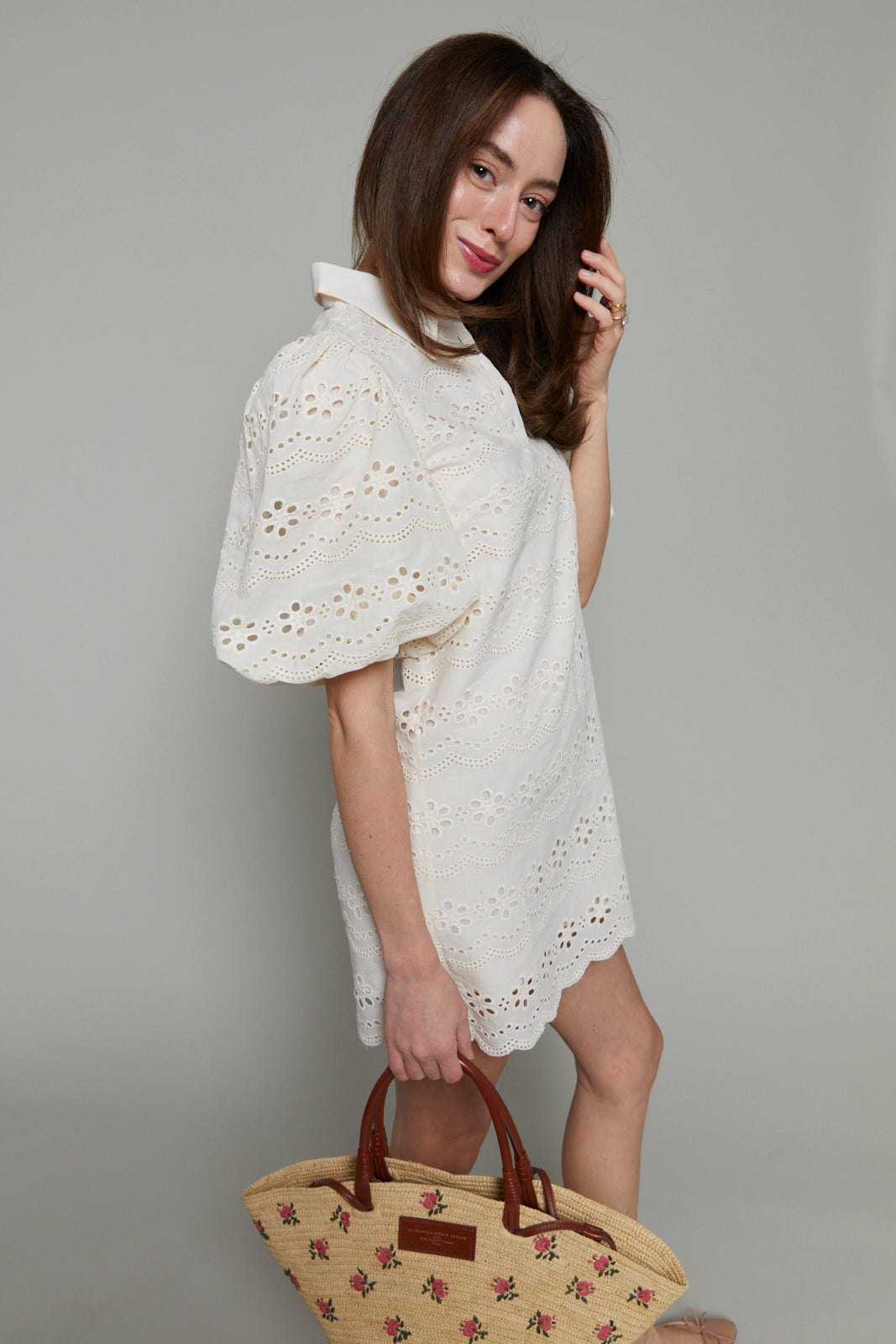 Hailey Eyelet Shift Mini Dress No. 14 Hailey Eyelet Shift Mini Dress No. 14