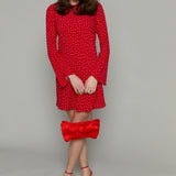 Mila Polka Dot Crepe Mini Dress