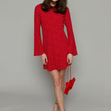 Mila Polka Dot Crepe Mini Dress