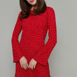 Mila Polka Dot Crepe Mini Dress